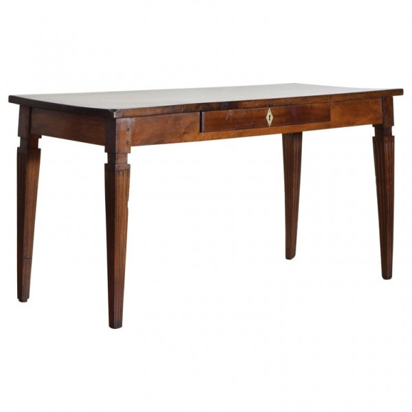 Walnut 1-Drawer Writing Table