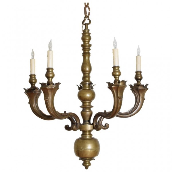 Bronze 5-Light Chandelier