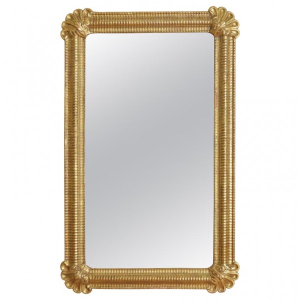 Carved Giltwood and Gilt Gesso Mirror