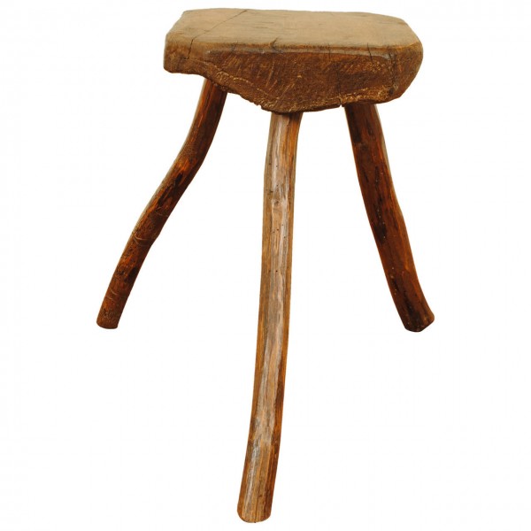 Rustic 3-Leg Joint Stool