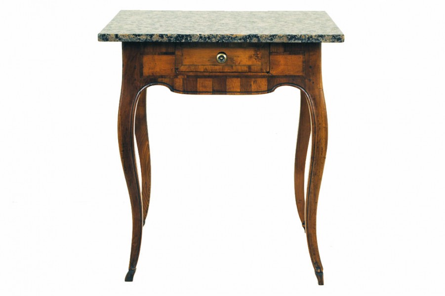 Walnut and Walnut Veneer Table