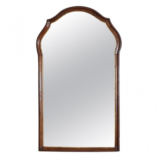 Walnut and Giltwood Mirror