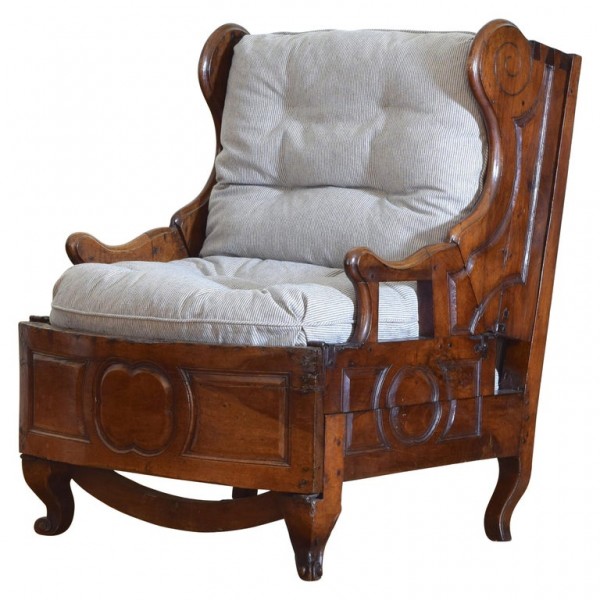 Walnut Metamorphic Chaise de Lit