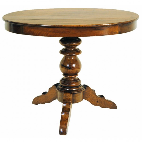 Unusual Walnut Oval Center Table