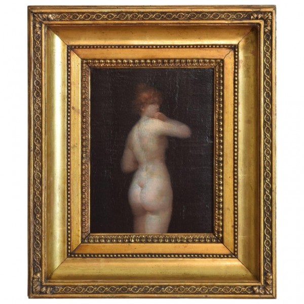 Oil on Board of a Female Nude