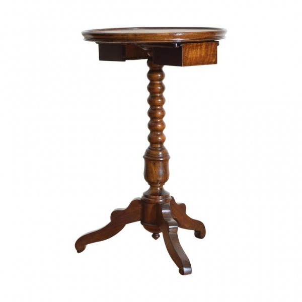 Walnut 2-Drawer Side Table