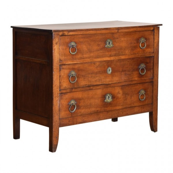 Walnut 3-Drawer Commode