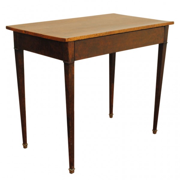 Walnut Veneer 1-Drawer Table