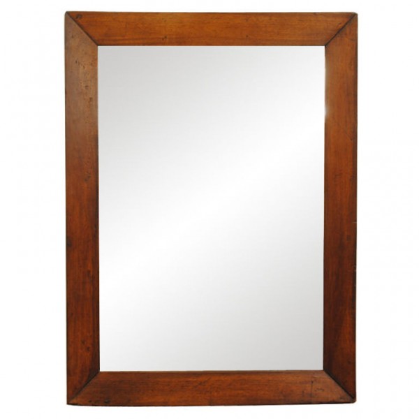 Canted Walnut Mirror