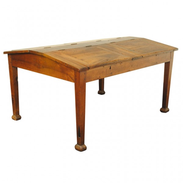 Unique Neoclassical Walnut 4-Seater Schooldesk