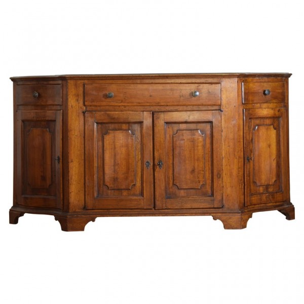 Walnut 3-Drawer, 4-Door Credenza