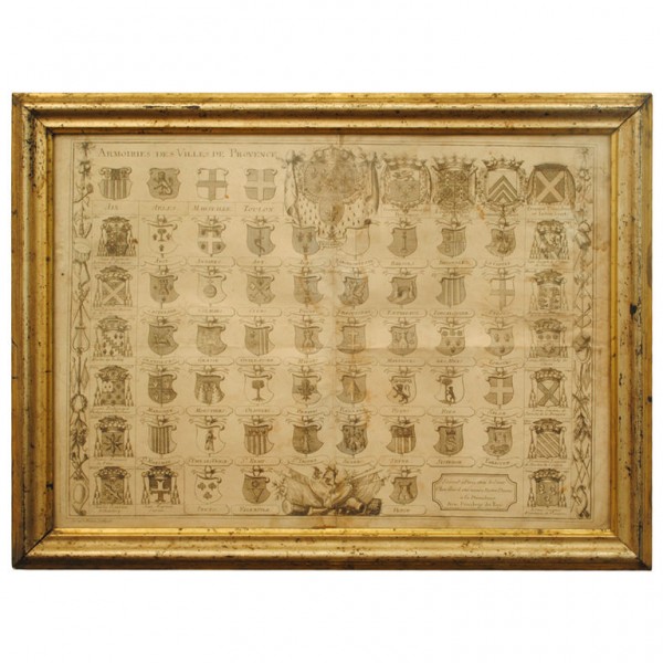 Engraving, Armoiries des Villes de Provence