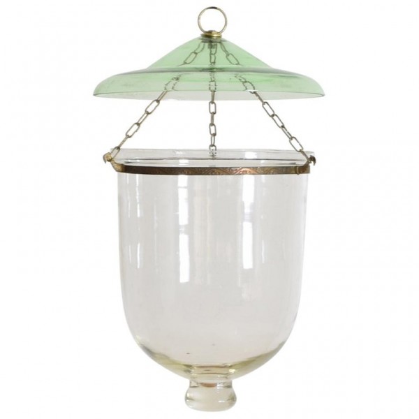 Blown Glass and Brass Mounted Bell Jar