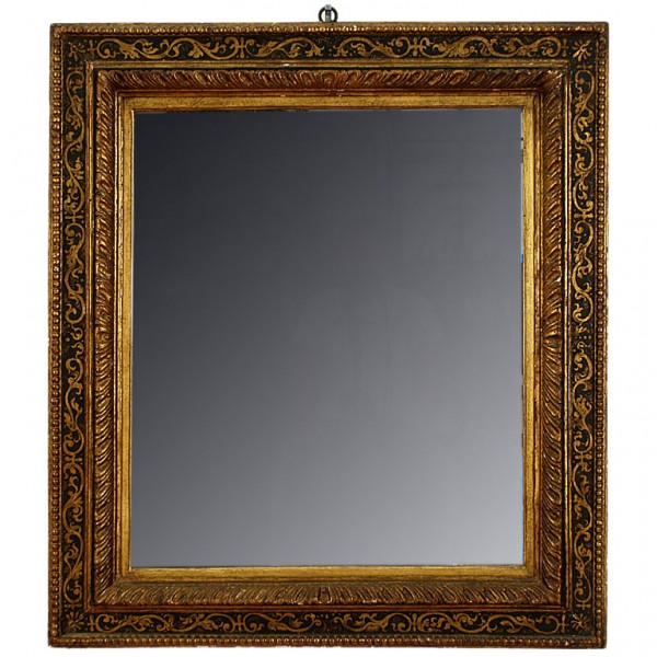 Giltwood, Painted, and Stencil Gilt Mirrorframe