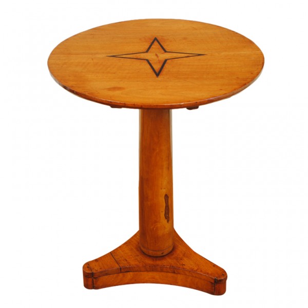 Fruitwood and Inlaid Tilt-Top Table