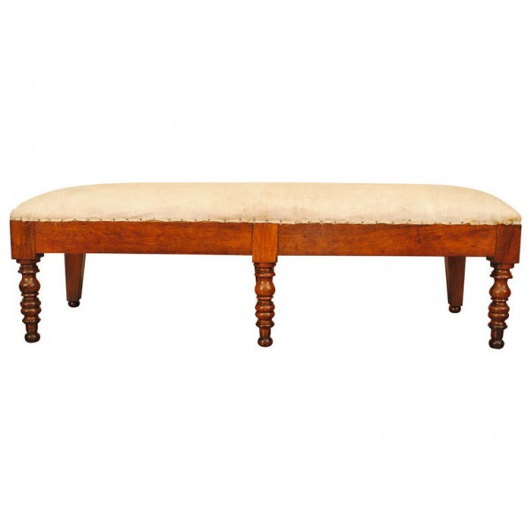 Long Walnut Bench