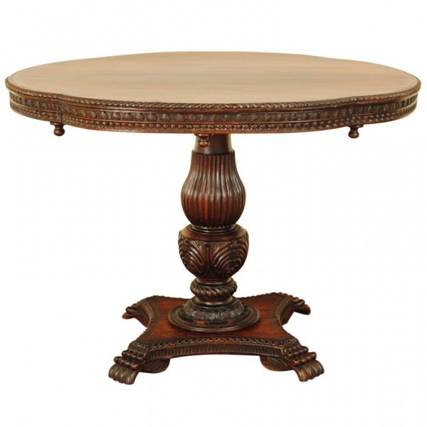 Carved Sissoo-Wood Center Table