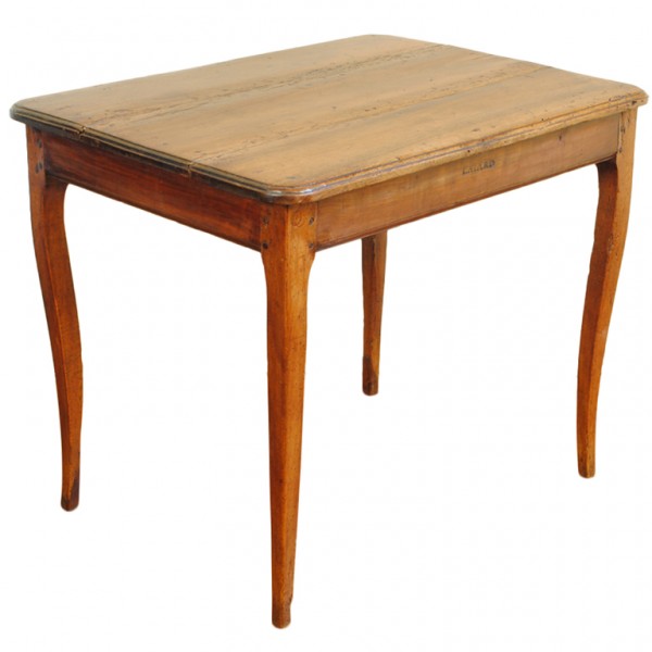 Walnut Table, signed "LAIARD"