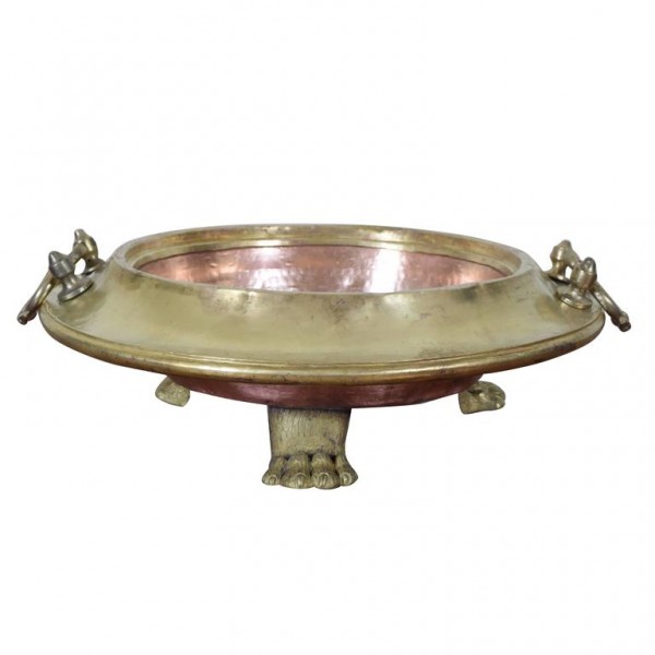 Copper and Brass Bracciere or Centerpiece