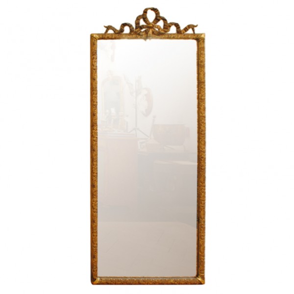 Tall Gilt-Gesso Mirror