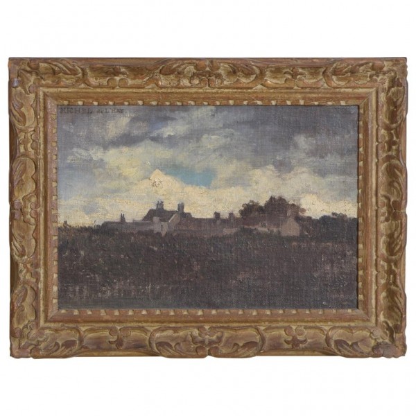 Oil on Canvas, "Estate Among Dunes", Michel Eudes DE L'HAY (1849-1900)