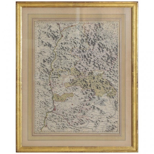 Hand Colored Engraving "Principaute D Orange" an Amsterdam Pierre Mortier