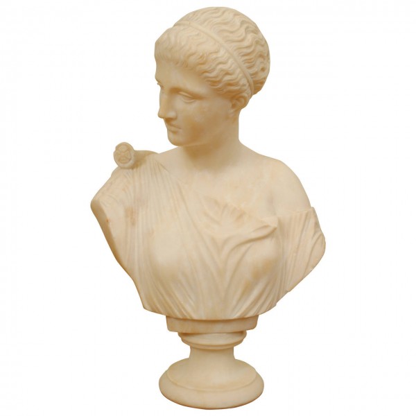 Alabaster Bust of a Maiden, Two-Piece