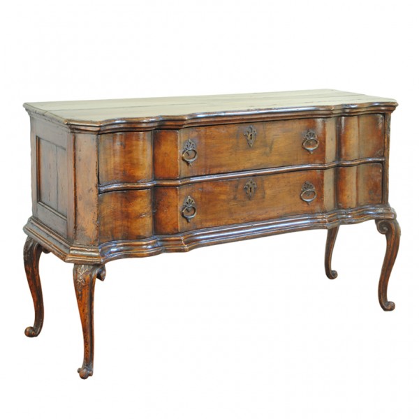 Walnut 2-Drawer Commode