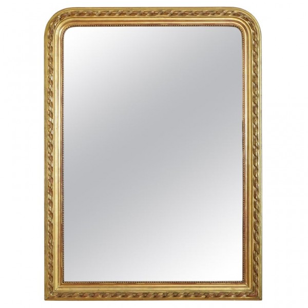 Large Ribbon Carved Giltwood Mirror
