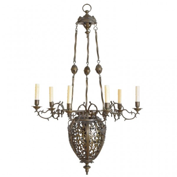 Bronze 6-Light Chandelier