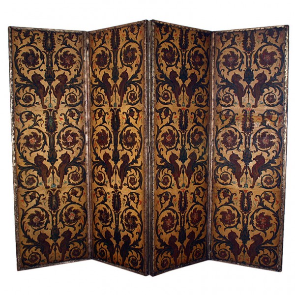 Leather, Silver Gilt, and Polychrome painted