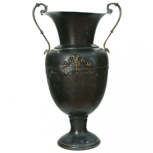 Patinated Brass and Gilt Bronze Urn