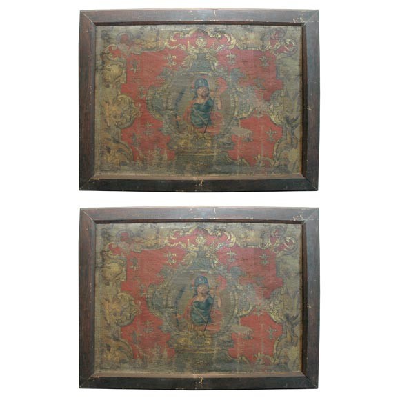 Pair of Armorial Paintings