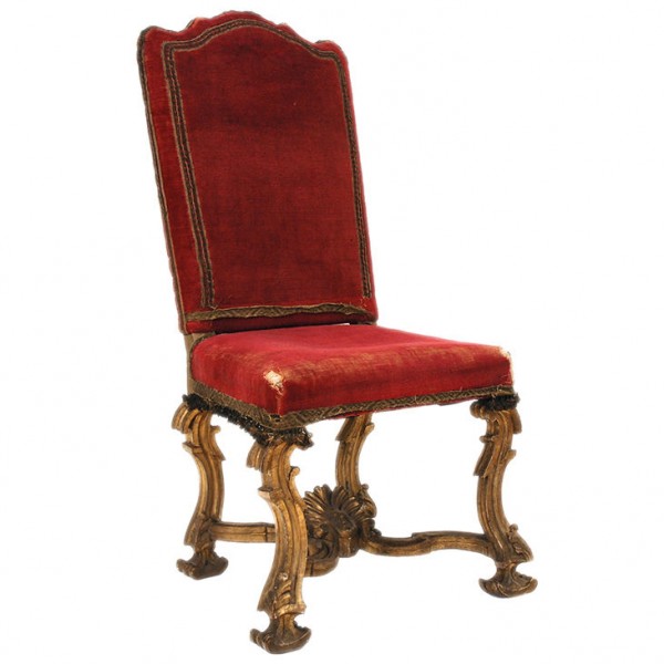 Finely Carved Giltwood Dining Chair