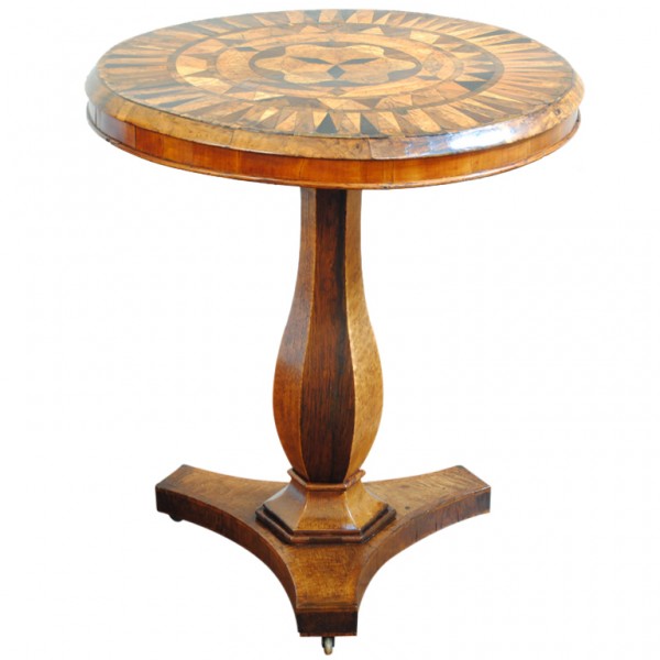 Walnut and Mixed Veneers Center Table