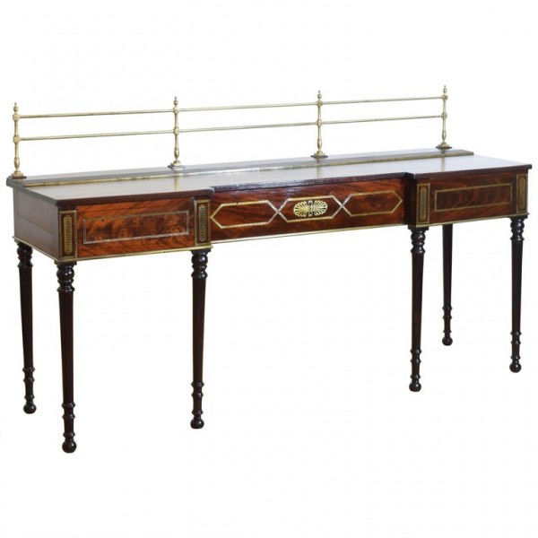 Mahogany and Brass Inlaid Server