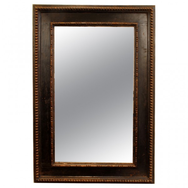 Carved, Ebonized, & Gilded Mirror