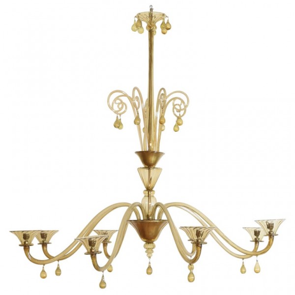 Metal and Murano Glass Chandelier, MVM Cappellin