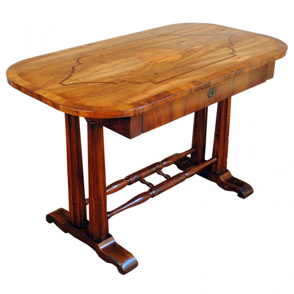 Walnut 1-Drawer Writing Table