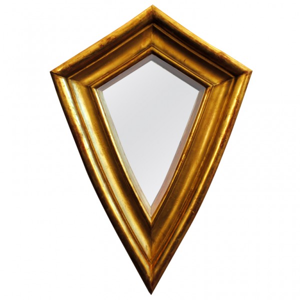 Shield Form Gilded Mirror