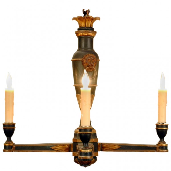Painted & Carved Giltwood Chandelier