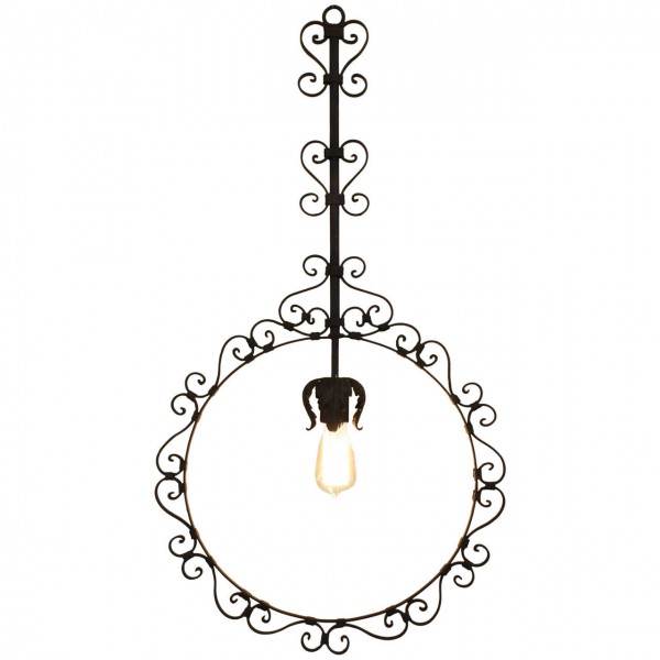 Decorative Iron 1-Light Chandelier or Lantern