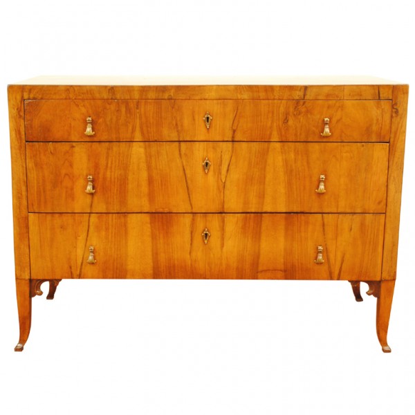 3-Drawer Walnut Commode