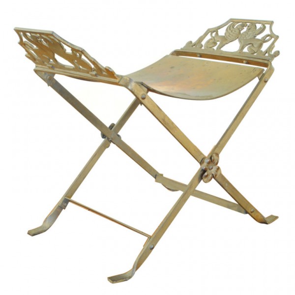 Brass Vanity Seat or Footstool