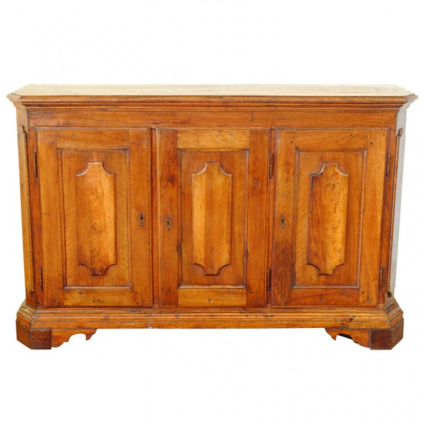 Walnut 3-Door Credenza