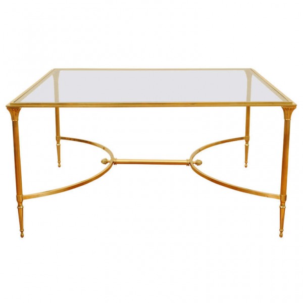 Brass and Glass Coffee Table