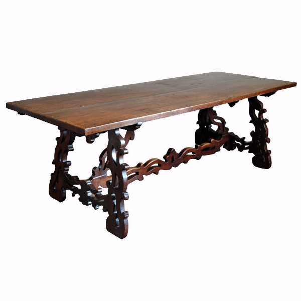Walnut Trestle Dining Table