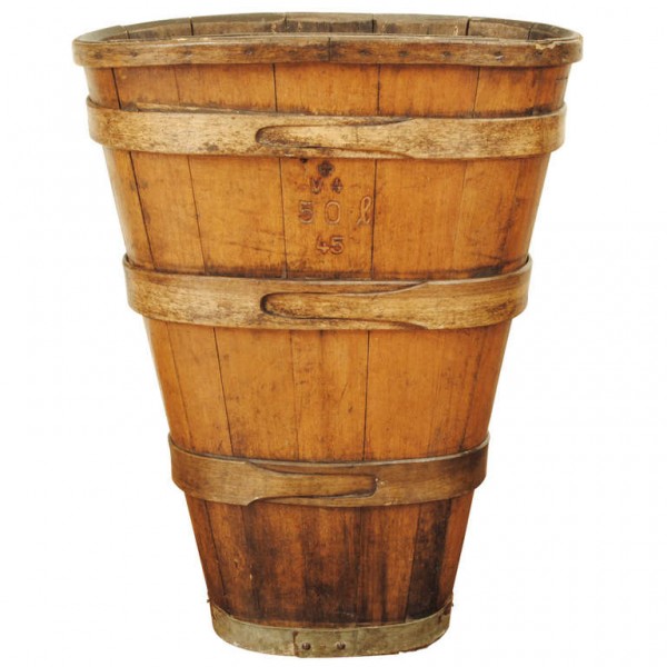 Wooden Grape Carrier with Leather Straps