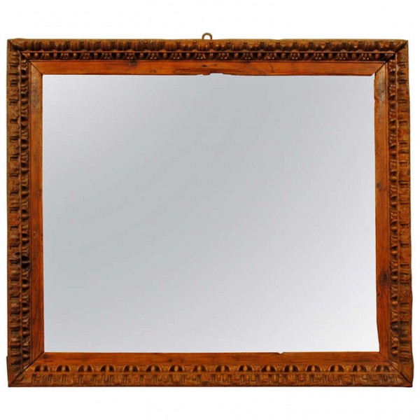 Carved Pinewood Frame with Mirrorplate 