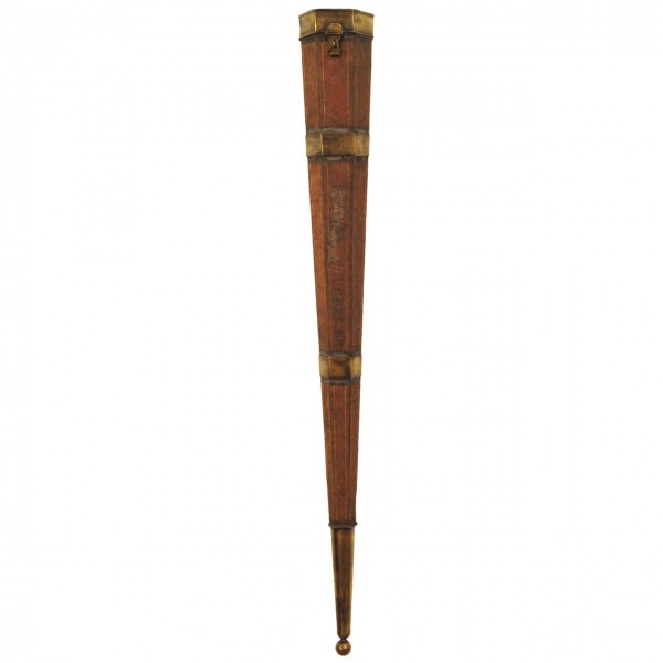 Wonderful Painted Tole and Brass Quiver